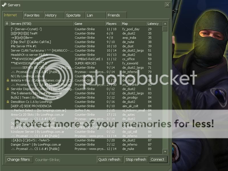 MasterServers.vdf Para Cs 1.6