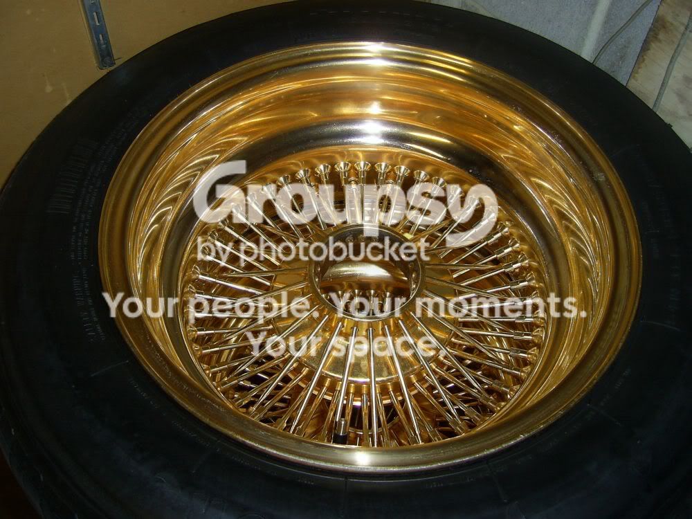 Wire Layitlow Gold 72 Spoke wire with tires for sale | LayItLow.com Lowrider Forums